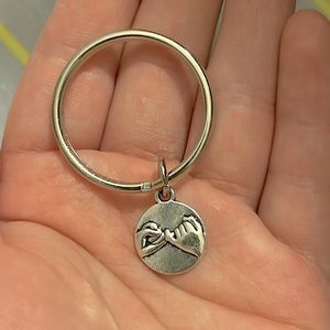 NWOT  *FINAL DROP* Silver Pinkie Promise keychain